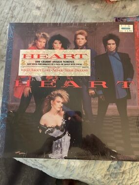 Heart Vinyl LP - 'Heart' Album Cover Featuring Band Photo (Black, Red, Blue)